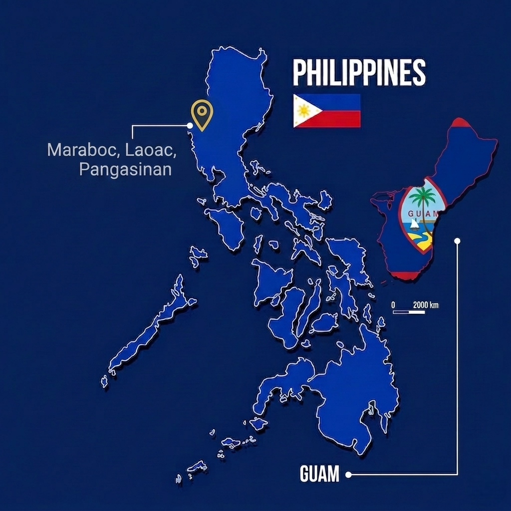 Philippines and Guam Map